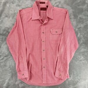 Levi's Red Gingham Check Long Sleeve Button Up Shirt Men's Size Large EUC